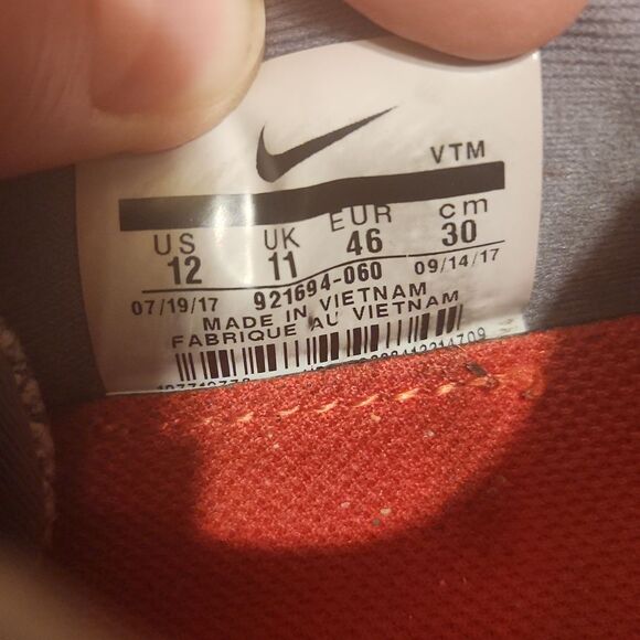 Nike Air Max Men's Sequent 3 Gray & Red Running Shoes 921694-060 Size 12 - Picture 9 of 12